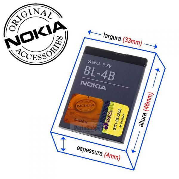 Bl-4b - Bateria Original Nokia Selo Anatel + Frete Grátis